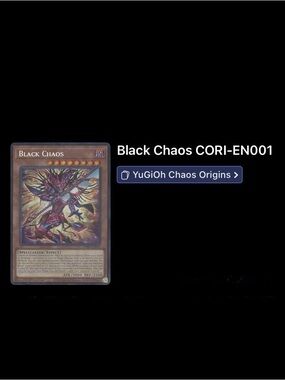 Black Chaos Yu-Gi-Oh! TCG Card!